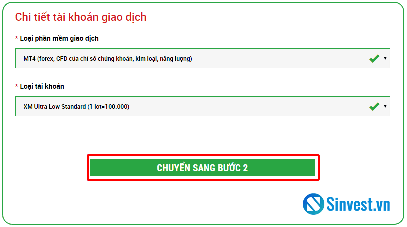 hướng dẫn mở tài khoản sàn XM