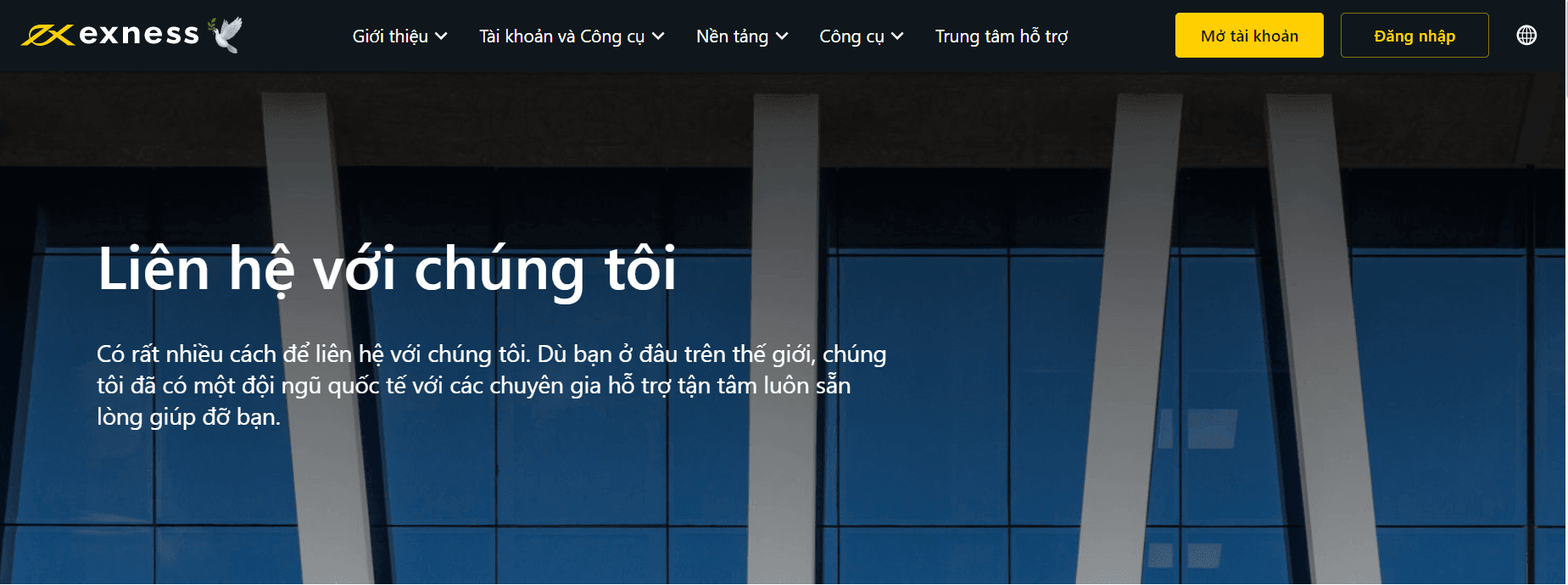 Liên hệ Exness