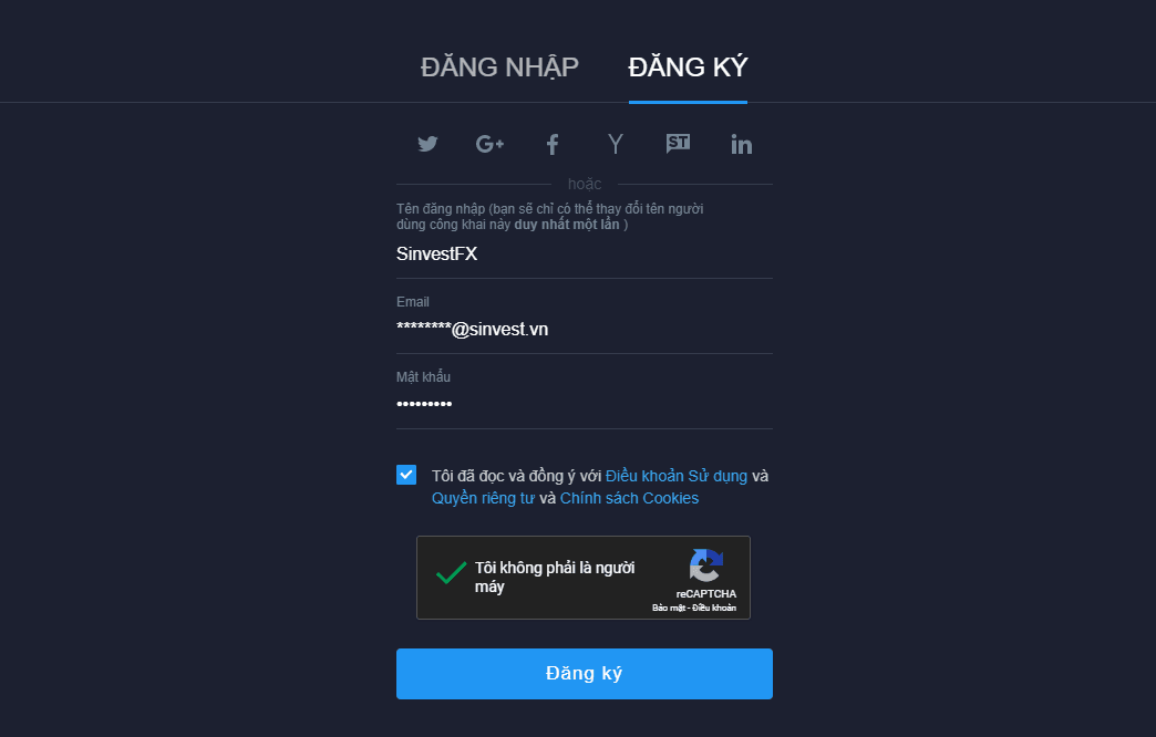 Đăng ký tài khoản tradingviewz