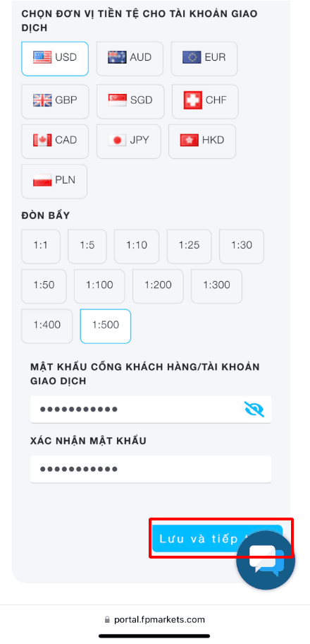 Chọn tài khoản giao dịch MT4/MT5