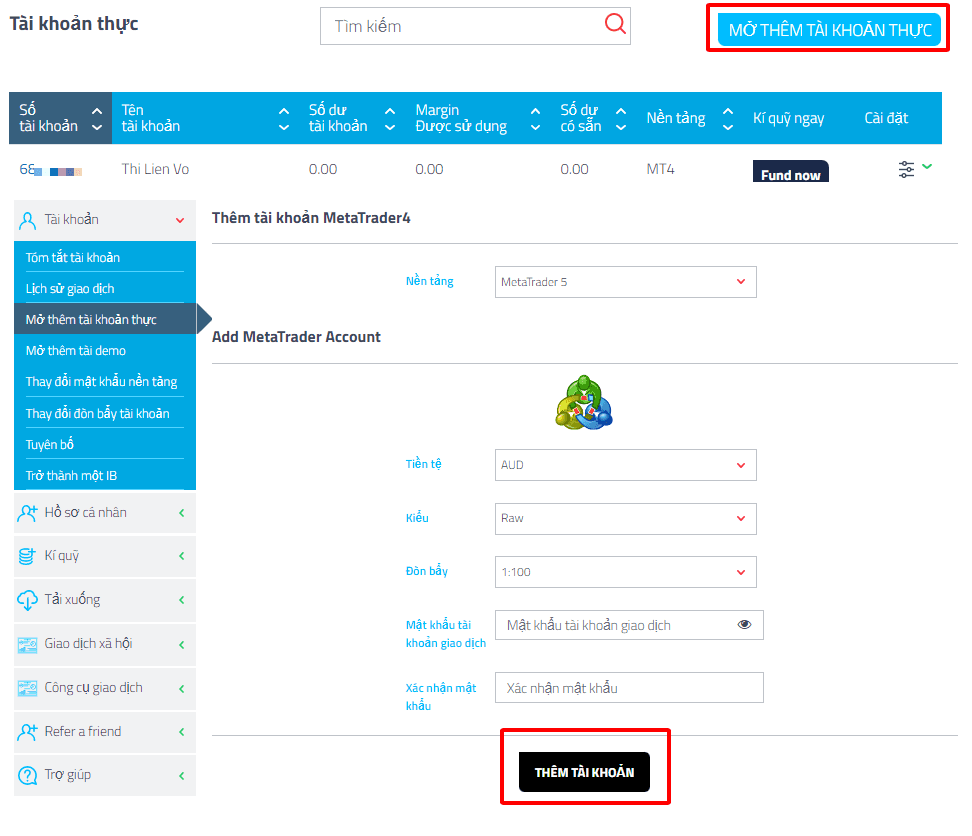 Hướng dẫn mở tài khoản giao dịch FP Markets mới