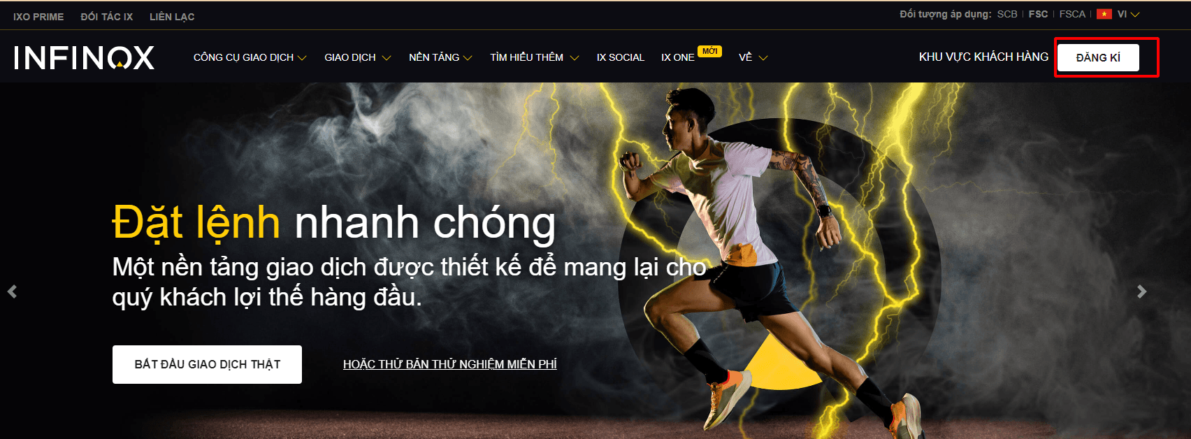 Hướng dẫn mở tài khoản INFINOX chi tiết trên máy tính