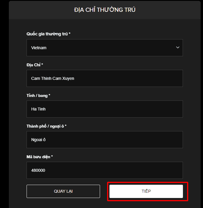 Thông tin về địa chỉ Hướng dẫn mở tài khoản INFINOX chi tiết trên máy tính