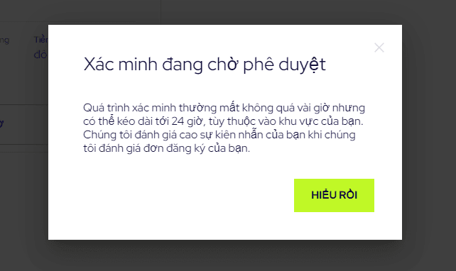 Chờ xét duyệt Hướng dẫn mở tài khoản Global Prime chi tiết trên máy tính