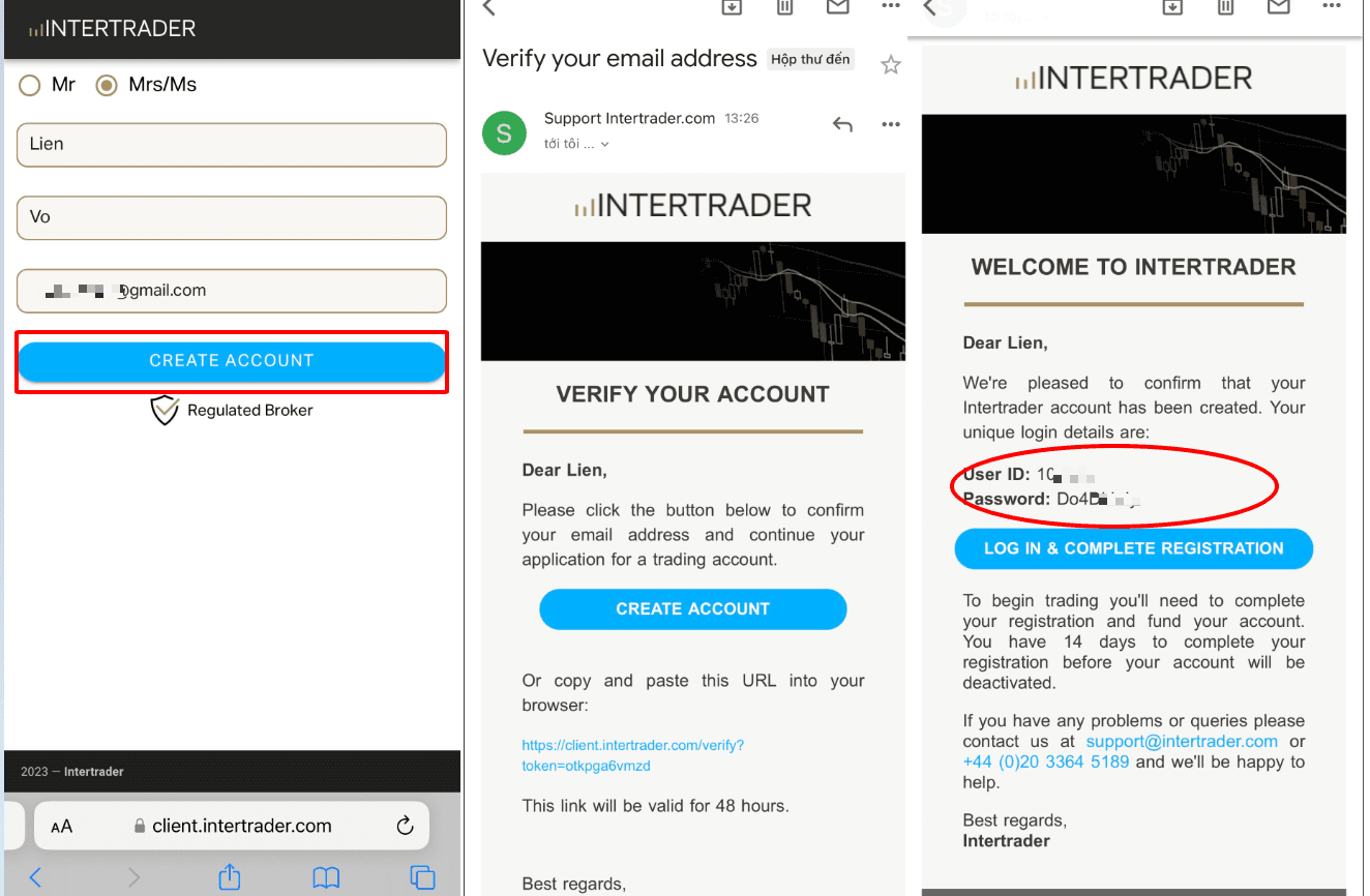 Đăng ký tài khoản Hướng dẫn mở tài khoản InterTrader chi tiết trên điện thoại