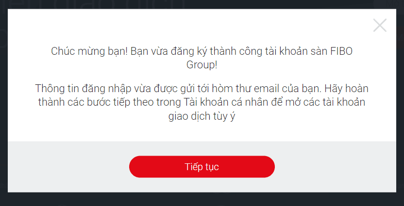 Kiểm tra hòm thư email Hướng dẫn mở tài khoản Fibo Group chi tiết trên máy tính
