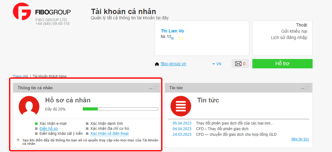 Hồ sơ cá nhân