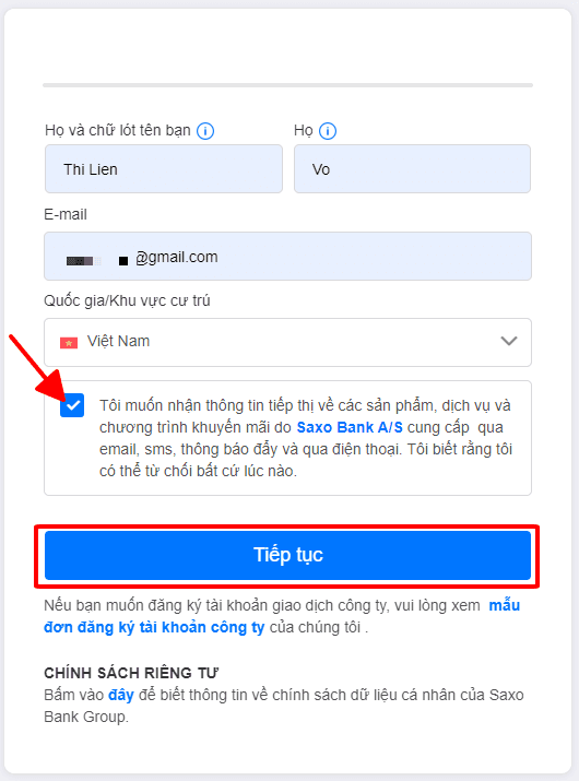 Đăng ký tài khoản Hướng dẫn mở tài khoản Saxo Bank chi tiết trên máy tính