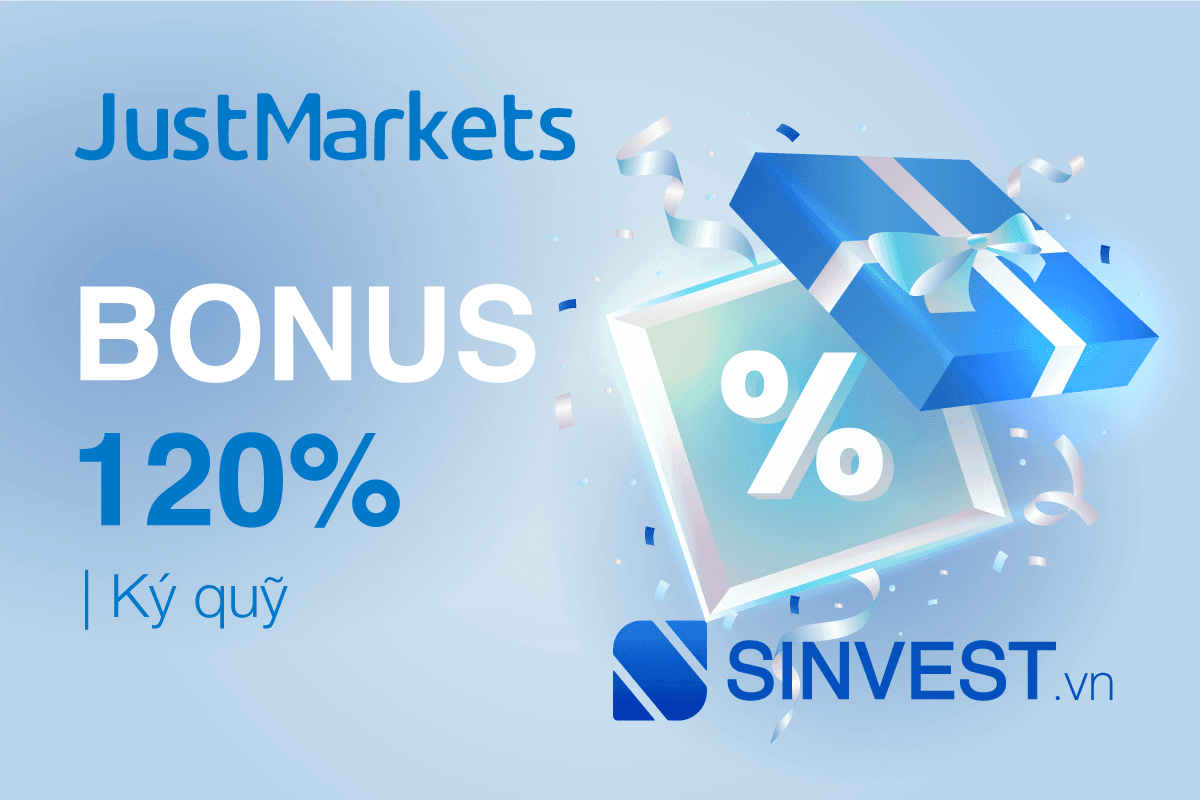 JustMarkets Bonus ký quỹ - Thưởng nạp tiền lên tới 120%