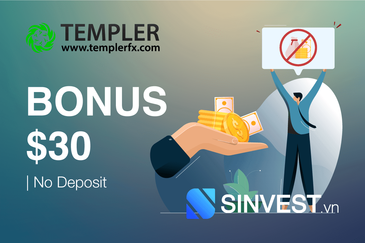 No Deposit Bonus TemplerFX - Khuyến mãi $30 không ký quỹ