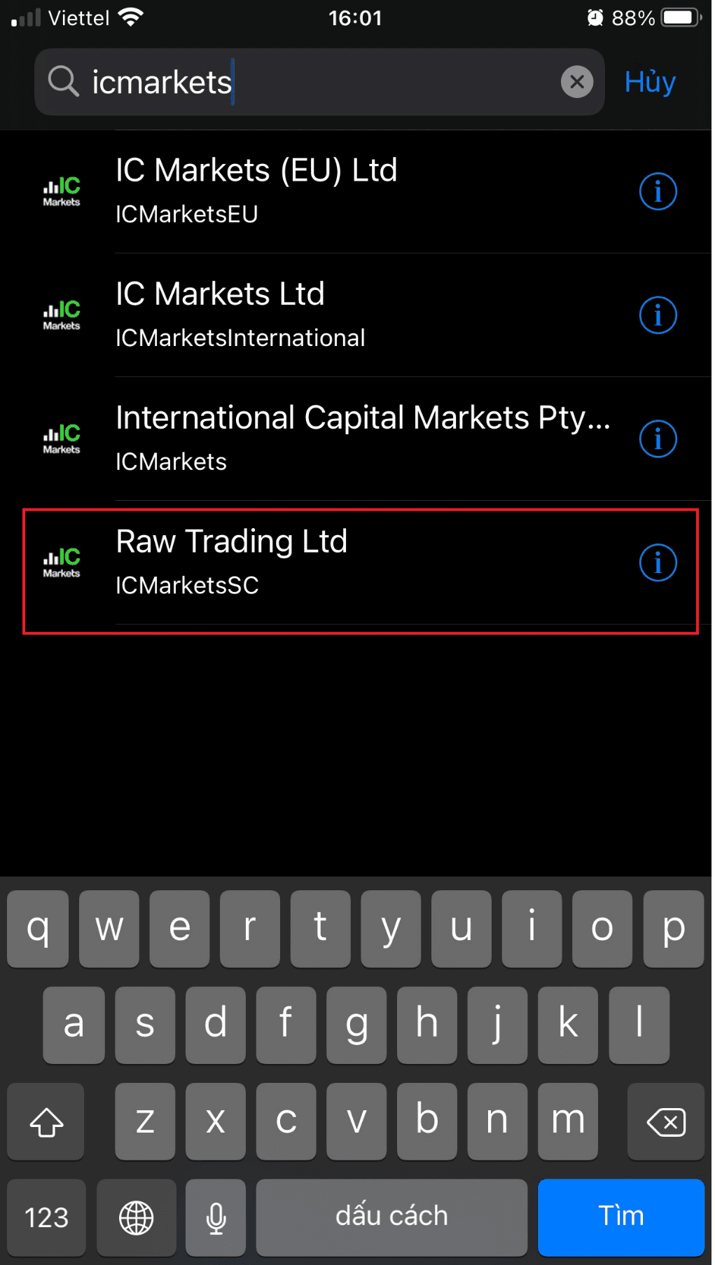 Đăng nhập MT5 ICMarkets