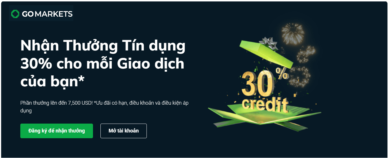 Chương trình khuyến mãi GO Markets Bonus