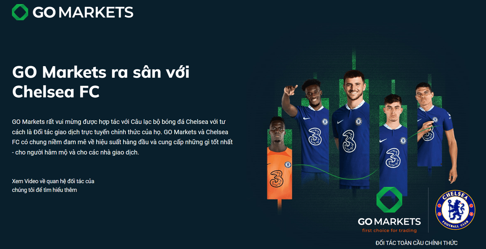 GO Markets ra sân với Chelsea FC