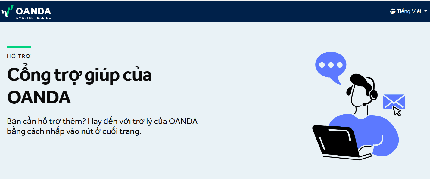 Liên hệ sàn OANDA