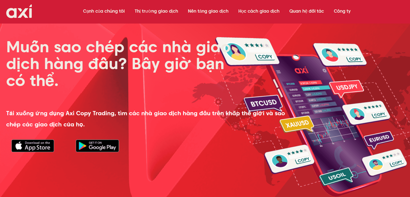 Nền tảng giao dịch Axi CopyTrading