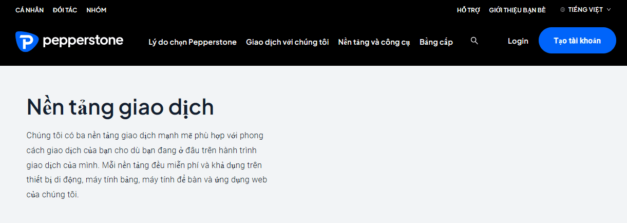 Nền tảng giao dịch