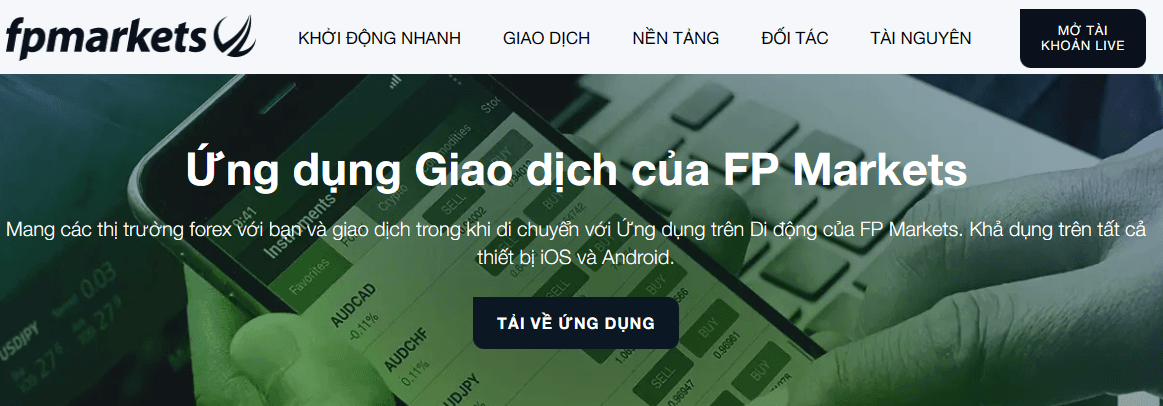 Ứng dụng giao dịch của FP Markets
