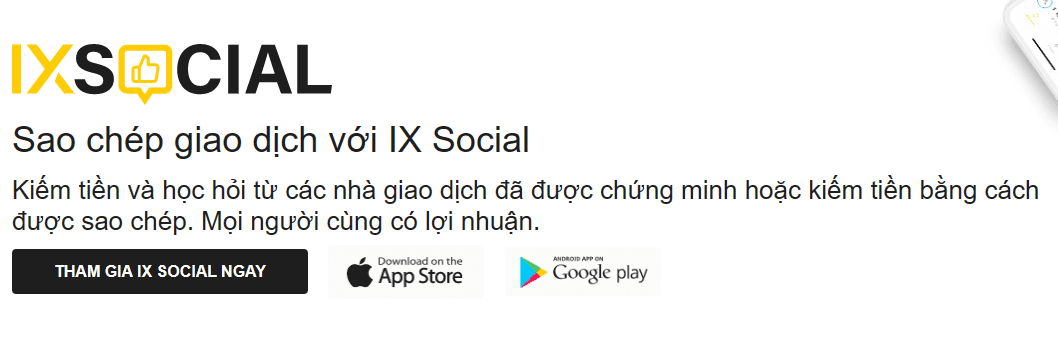 Nền tảng sao chép giao dịch IX Social