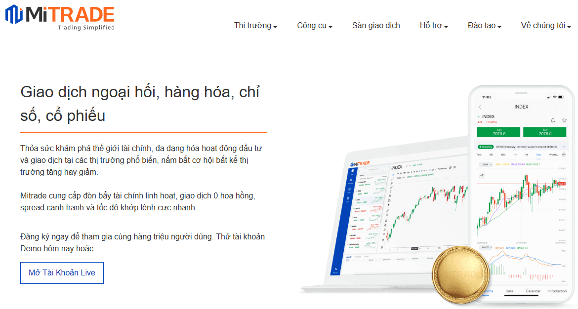 Giới thiệu sàn Mitrade