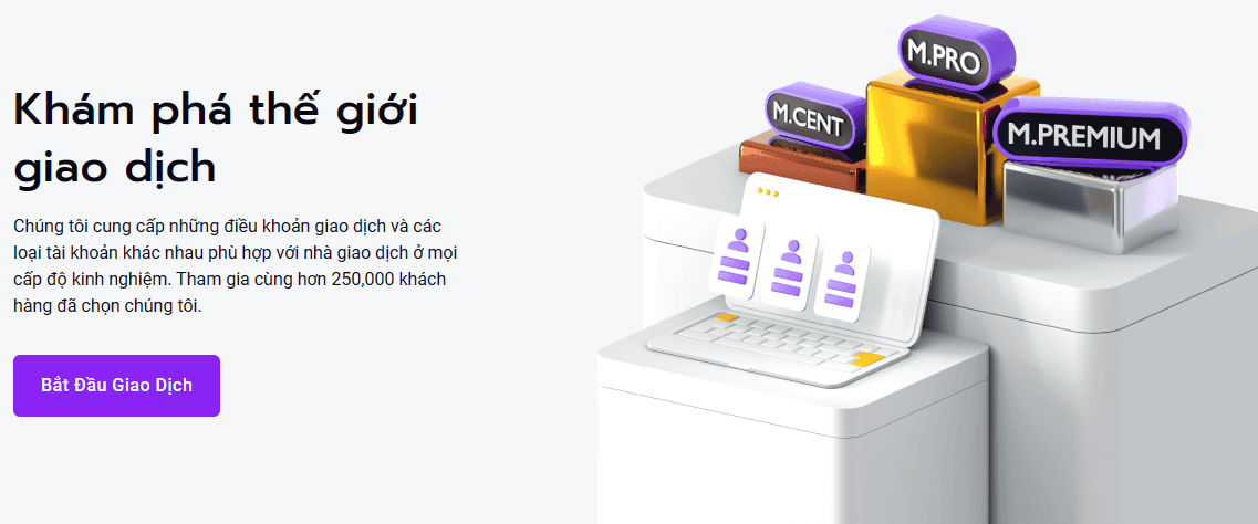 Các loại tài khoản sàn MTrading